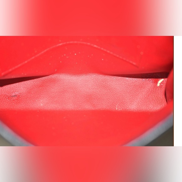 Authentic Louis Vuitton pochette 26 navy rouge Empreinte leather clutch - Picture 11 of 11